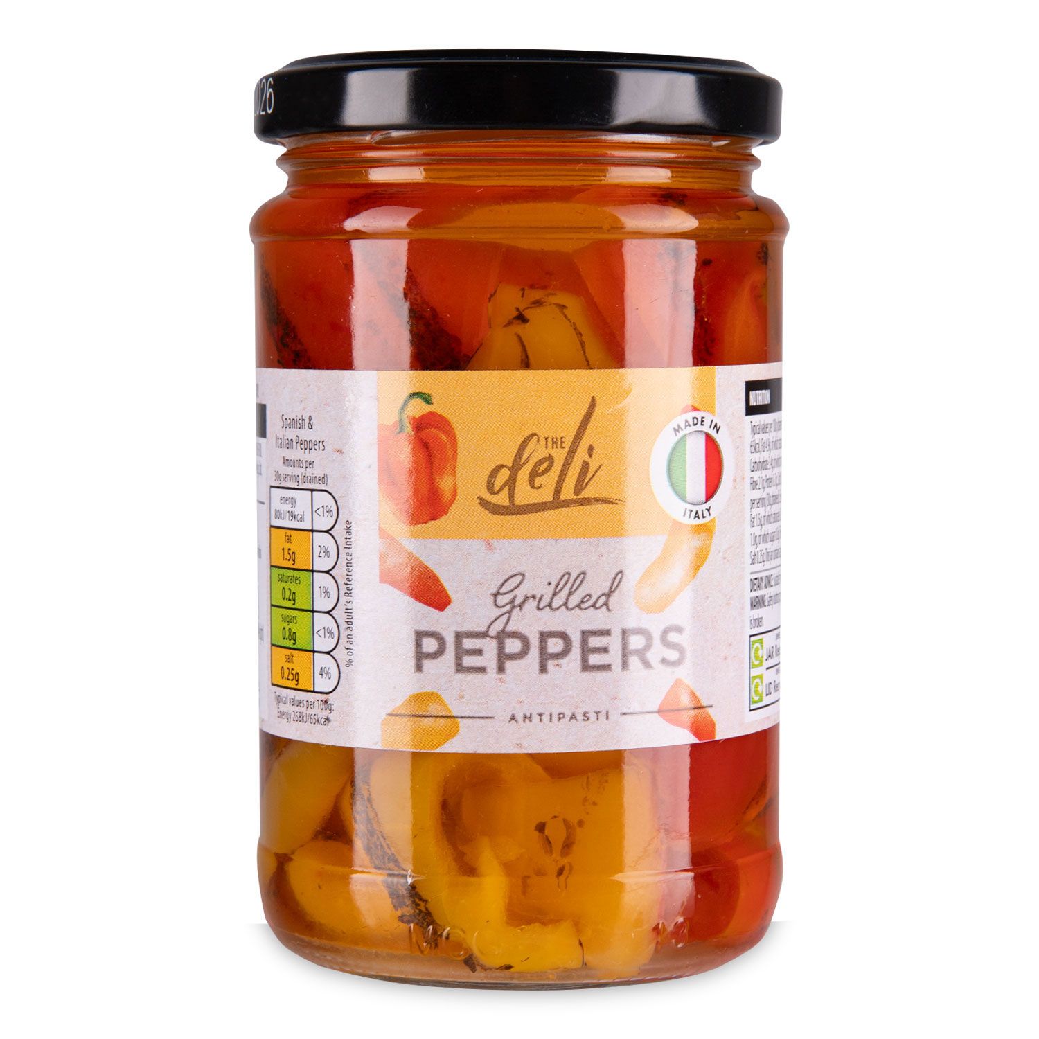 Chargrilled Peppers 280g (170g Drained) The Deli